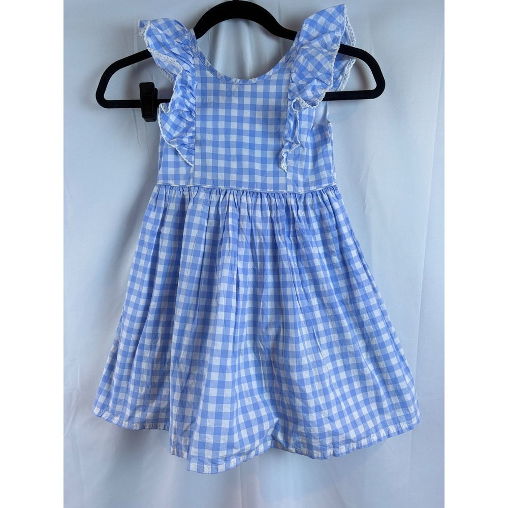 Bundle of Two‎ Girls Check Floral Ruffle Sun Dress Girls Size 6